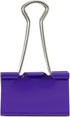 JAM PAPER Colorful Binder Clips, Large, 1 1/2 Inch (41 mm), Purple Binderclips, 12/Pack