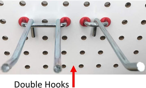Pegboard Peg Locks, 50PCS (1/4 inch, Red)