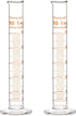 StonyLab 2-Pack 50ml Borosilicate Glass Graduated Measuring Cylinder