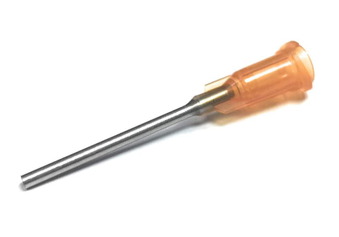 15 Ga 1 Inch Blunt Tip Dispensing Needle with Luer Lock, Precision Applicator, Amber, 50 PCS