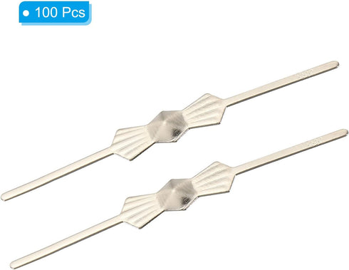 100 Pack 45mm/1.8" PATIKIL Chandelier Connector Clip, Length Chandelier Bowtie Pin Replacement for Fastening Crystals