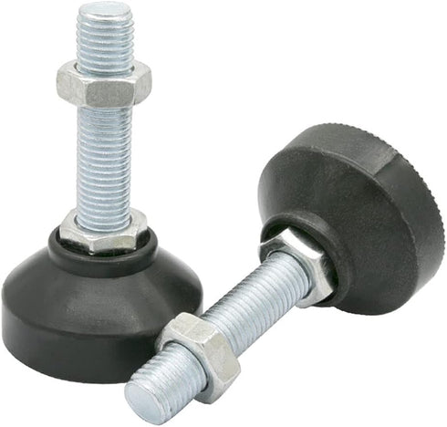 BE-TOOL 2 M16 60 MM 60 MM Pcs Cabinet Adjustment Support Feet with Plastic Round Base Design x x Easy to Adjust for TV