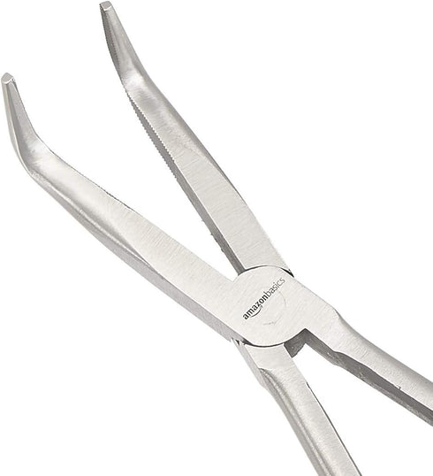 Set 3-Piece, Amazon Basics Extra Long Reach Needle Nose Pliers Tool for Narrow Spaces, Versatile, Black