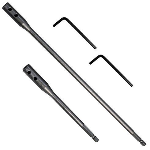 QWFHOME 1/4 Extension Drill Bit Set 4Pcs Unbreakable Wood Spade Drill Bit Extension