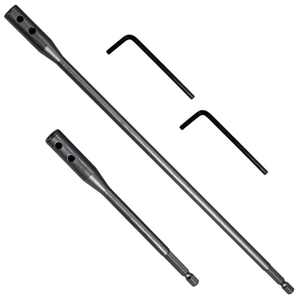 QWFHOME 1/4 Extension Drill Bit Set 4Pcs Unbreakable Wood Spade Drill Bit Extension