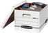 Bankers Box STOR/FILE Basic Duty File Storage Boxes, 12 Pack, Letter/Legal, White/Blue