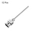 12pcs 1" 17 Gauge Stainless Steel Dispensing Needles, Blunt Tips Luer Lock for Thick Liquids, Ink, Glue, Lab Use