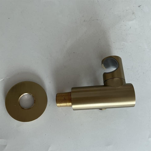 Weirun Elbow Hand Held Shower Head Holder with Hose Connector Shower Wand Holder Wall Mount Adjustable Handheld Shower