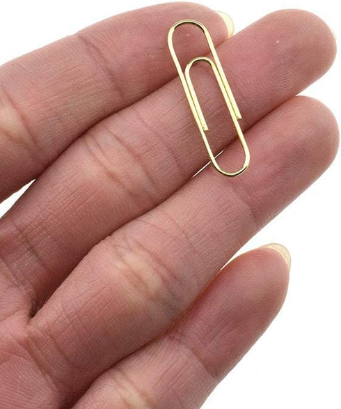 HAHIYO 300 Pack Paper Clips, Sturdy 1.1 inches Length, Heavy Duty Rust Proof Reusable Metal, Bright Rose Gold