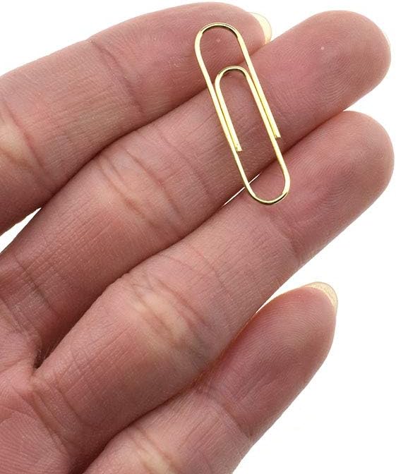 HAHIYO 300 Pack Paper Clips, Sturdy 1.1 inches Length, Heavy Duty Rust Proof Reusable Metal, Bright Rose Gold