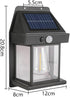 2-Pack 8.2" 3 H Outdoor Solar Powered Wall Sconce Lights Dawn to Dusk Motion Sensor Lighting Modes for Porch Garage