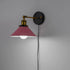 5.9ft A19 Bulb 1 Pack Remote Control Lamp Macaron Pink Metal Wall Sconce Adjustable Angle Wall Lamp Lighting Fixture