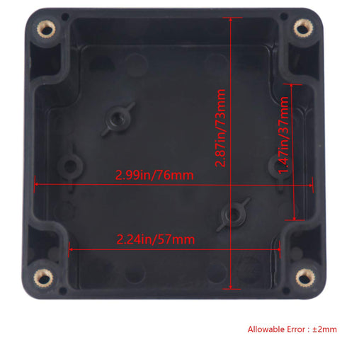2 Packs Junction Box IP65 Waterproof ABS Plastic Electrical Project Case with 8 PCS M16 Cable Glands (3.27x3.19x2.2inch)