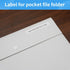 LW Label Compatible Dymo 30327 1-Up File Folder White Paper Labels 9/16" x 3-7/16", 130 Stickers per Roll, 12 Rolls