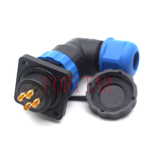 SD20 Series 4 Pin Waterproof Connector, IP67 Aviation Electrical Plug Socket for Heavy Industrial Equipment