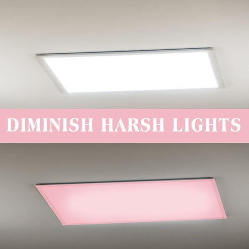 4 4x2 VIHOSE Pcs Fluorescent Light Covers, Feet Classroom Magnetic Light Cover Fluorescent Lights Shade Ceiling Lights