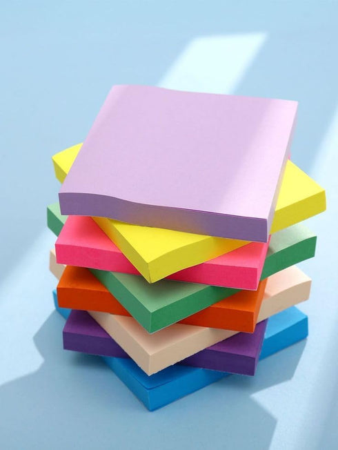 Sticky Notes 3x3 inch, Bright Colors Self-Stick Pads 8 Pads/Pack 100 Sheets/Pad Total 800 Sheets,Post it Notes,Transparent Sticky Notes, Easy to Post for Home, Office, Notebook, 100 Sheets/pad