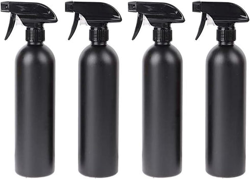 Plastic Spray Bottle 500ml Mister for Cleaning, Black Empty Spraying Bottles for Kitchen and Garden