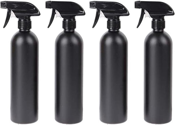 Plastic Spray Bottle 500ml Mister for Cleaning, Black Empty Spraying Bottles for Kitchen and Garden