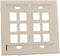 Leviton 42080-12W Quickport Wallplate with ID Window, Dual Gang, 12-Port, White by Leviton
