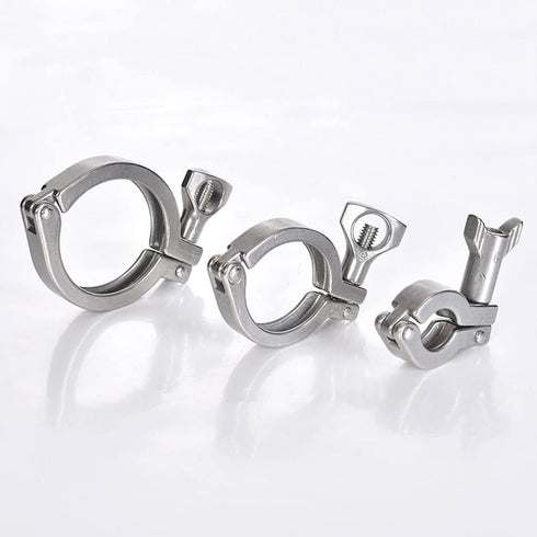 304 Applications(119mm) Stainless Steel Heavy Duty Tri Clamp with Wing Nut for Home Brewing, Dairy, and Food
