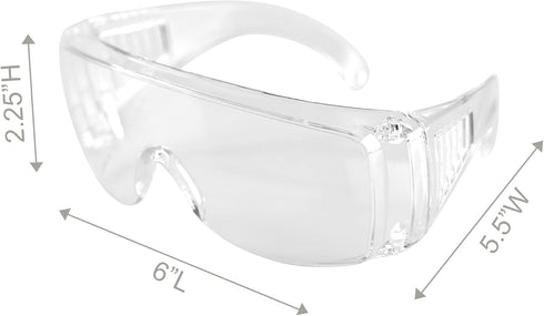 HOME-X Anti-Fog Safety Glasses, Clear Safety Glasses for Construction, Shooting, Outdoor Protection, Set of 2