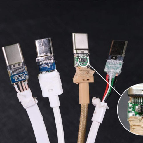 10PCS USB 3.1 Type C Connector, 24 Pins Male Plug Socket Receptacle Adapter for Solder Wire & Cable