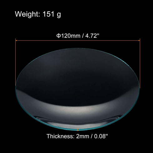PATIKIL 120 mm Diameter Watch Glass, 3 Packs Beaker Cover Smooth Edges Chamfered Arc for Laboratory, Transparent