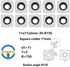 11mm Square Carbide Inserts Cutters 11 11 2.0mm-R150 Replacement for Woodworking, 10pcs for Planer Lathe Tools
