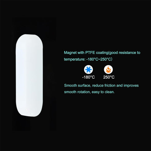 MECCANIXITY Magnetic Stirrer Mixer Stir Bar Rod, 20mm PTFE Coating Magnet for Laboratory, 32 Pcs