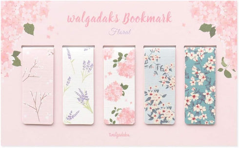 Monolike Floral Magnetic Bookmarks, Set of 5