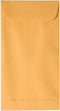 JAM PAPER #7 Coin Business Envelopes, 3 1/2 x 6 1/2, Brown Kraft Manila, 50/Pack with Peel and Seal Closure