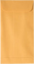 JAM PAPER #7 Coin Business Envelopes, 3 1/2 x 6 1/2, Brown Kraft Manila, 50/Pack with Peel and Seal Closure