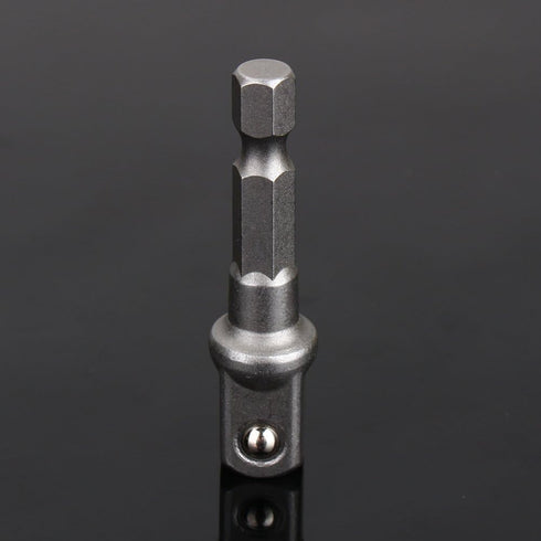 Power Drill Socket Adapter Set for Drills - 3pcs 1/4", 3/8", 1/2" Hex Square Socket Wrench Bit Nut Driver