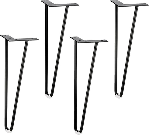 Generic 4Pcs Metal Furniture Legs,Black Hairpin Legs,Hairpin Table Legs,Replacement Metal Hairpin Legs Feet,for