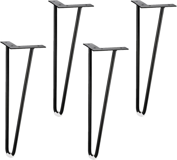 Generic 4Pcs Metal Furniture Legs,Black Hairpin Legs,Hairpin Table Legs,Replacement Metal Hairpin Legs Feet,for