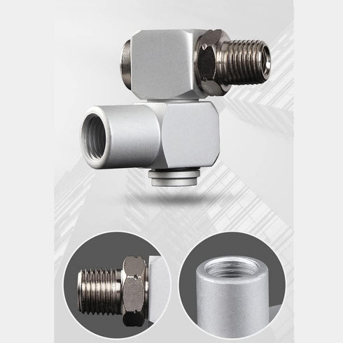 4Pcs Air Tool Swivel Fitting, 1/4 Inch NPT Industrial Swivel 360 Degree Air Hose Connector, Portable Air Tool Adapter