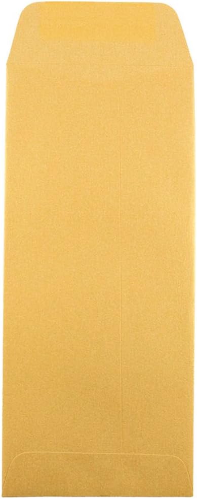 JAM PAPER #10 Policy Metallic Business Envelopes - 4 1/8 x 9 1/2 - Gold Stardream - 25/Pack