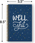 Softcover Well Sht Snarky Spiral Notebook/Journal, 5.5" x 8.5", 120 College Ruled Pages, Durable Gloss Cover