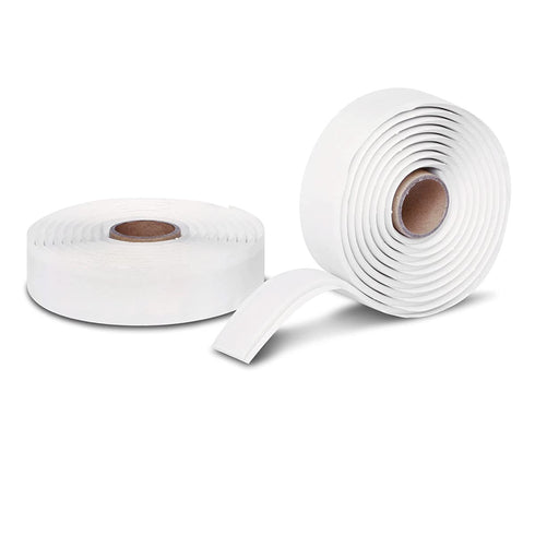 Self Adhesive Tape for Toilet Caulk - Rubber Seal Strip for Toilet Bowl Install, White Caulk Strip