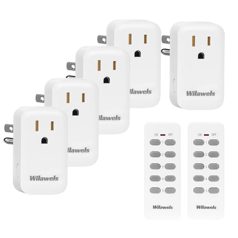 Remote Control Outlet, WILAWELS Wireless Remote Light Switch, Programmable Electrical Outlet Switch