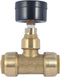 SharkBite 3/4 Inch Pressure Gauge Tee, Push to Connect Brass Plumbing Fitting