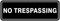 Standard NO TRESPASSING Door/Wall Sign - Black - Small 1 Pack