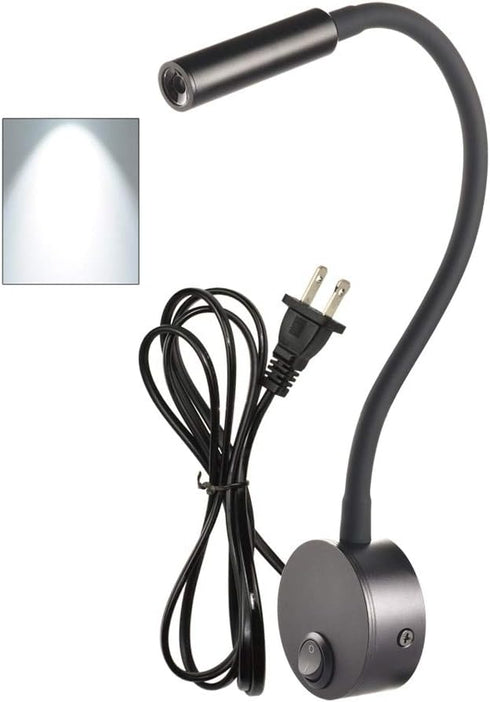 Black Bed Reading Lamps Sconce Wall Mounted Working Focus Light Bedside Headboard