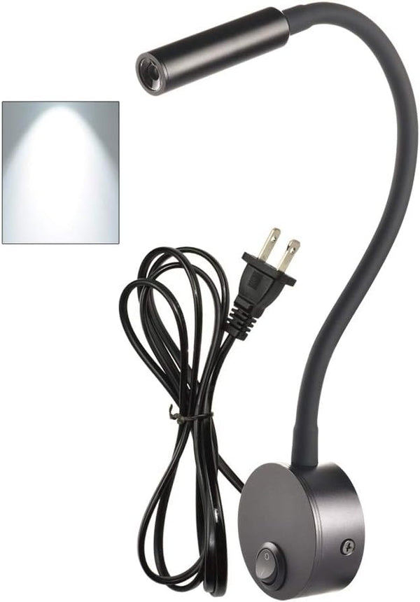 Black Bed Reading Lamps Sconce Wall Mounted Working Focus Light Bedside Headboard