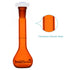 stonylab Glass Volumetric Flask, Class A Amber Volumetric Flask with Glass Stopper, Borosilicate Glass Heavy Wall