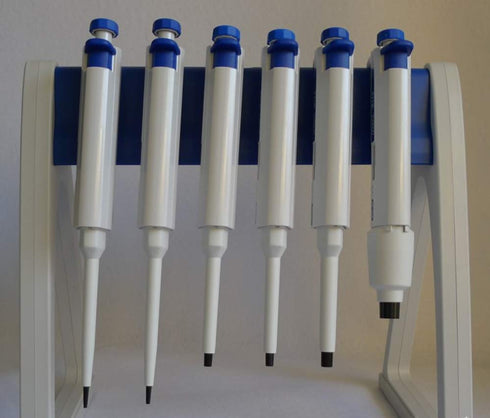 Lab Linear Pipettor Stand Rack, Holds 6 Micropipettes, Premium Engineering Plastic, Excellent Chemical Resistance