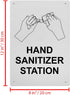 Art-Strap 8.5 11 Hand Sanitizer Station Sign, x in" OSHA Compliant Wash Hands Sign, Weatherproof Plastic, UV resistant