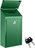 Metal Donation Box, Locking Suggestion Box with Slot and Key, Waterproof Charity Collection Box, Secure Drop Box for