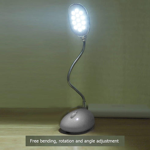 360 plplaaoo Flexible LED Desk Lamp - USB Powered Eye-Caring Table Lamp with Adjustable Arm, Compact Portable Desk Lamp